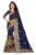 Embellished Kanjivaram Silk Blend Saree  (Dark Blue)