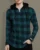 Men Checkered Hooded Neck Cotton Blend Blue T-Shirt