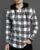 Men Checkered Hooded Neck Cotton Blend White T-Shirt