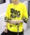 Men Typography Round Neck Cotton Blend Yellow T-Shirt